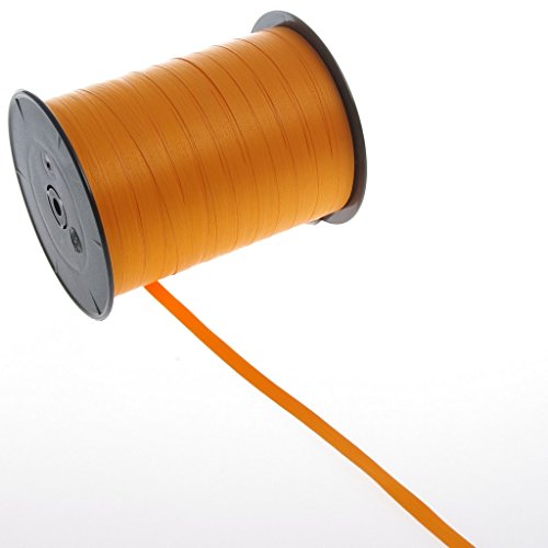 Deko und Band Wetterfestes Polyband mit Holzmaserung - orange - 7 mm - 250 m Rolle - 95 von Deko und Band