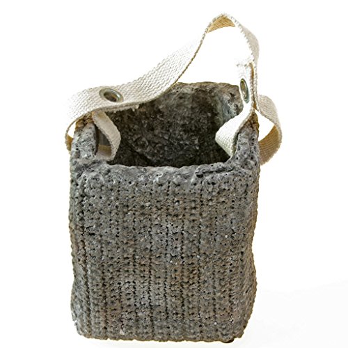 Deko und Band Zementtopf in Strick-Optik mit Griffband - ca. 12cm - 705021-71 … von Deko AS GmbH