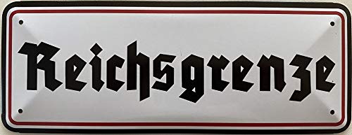 Blechschild 27 x 10 cm Reichsgrenze - Deko7 Blechschild 27 x 10 cm Reichsgrenze - Deko7 von Deko7