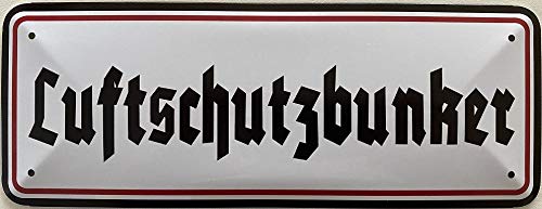 Deko7 Blechschild 27 x 10 cm Luftschutzbunker Deko7 Blechschild 27 x 10 cm Luftschutzbunker von Deko7