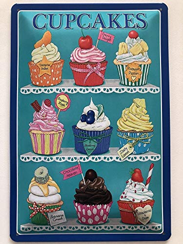 Deko7 Blechschild 30 x 20 cm Cupcakes von Deko7
