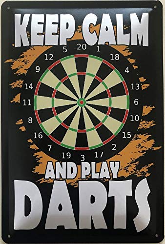 Deko7 Blechschild 30 x 20 cm Keep Calm and Play Darts Deko7 Blechschild 30 x 20 cm Keep Calm and Play Darts von Deko7