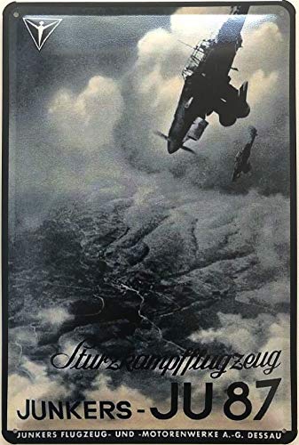 Deko7 Blechschild 30 x 20 cm Sturzkampfflugzeug Junkers - Ju87 Deko7 Blechschild 30 x 20 cm Sturzkampfflugzeug Junkers - Ju87 von Deko7