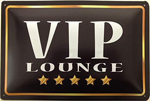 Deko7 Blechschild 30 x 20 cm VIP Lounge quer Deko7 Blechschild 30 x 20 cm VIP Lounge quer von Deko7