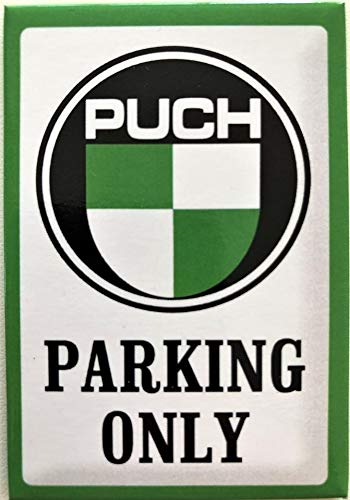 Puch Parking Only - Kühlschrankmagnet 76 x 52 mm - Deko7 von Deko7