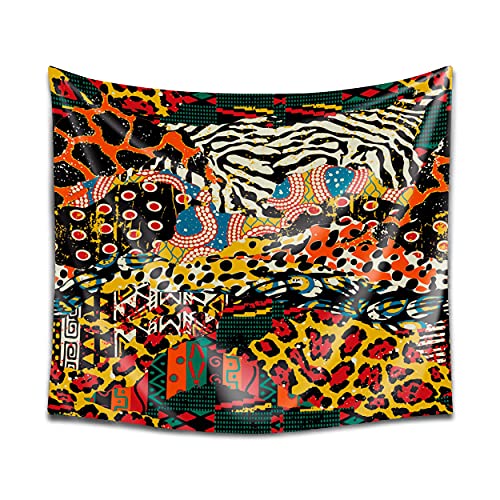 DekoArte TP37 - Moderner Wandbehang, digitalisierter Kuntdruck auf 100% Polyester, Dekoration für Salon und Schlafzimmer | Multi Animal Print Stil Neutrale Töne | 150 x 130 cm von DekoArte