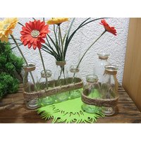 3Er Oder 4Er Set Glas Vasen Mit Juteband Umwickelt 3Er Oder 4Er Set Glas Vasen Mit Juteband Umwickelt von DekoBastelnGirlanden