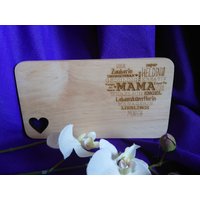 Frühstücksbrettchen I Jausenbrettchen Schneidbrett Brettchen Für Mama, Oma Oder Opa von DekoCreative4u