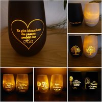 Personalisierter Teelichhalter | Windlicht Aus Glas Kerzenhalter Personalisierbares Geschenk von DekoCreative4u
