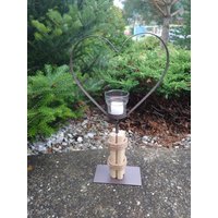 Teelichthalter | Gartendeko Herzdeko Rostmetall Terassendeko Windlicht Kerzenhalter Geschenk Geburtstag |Rost von DekoCreative4u