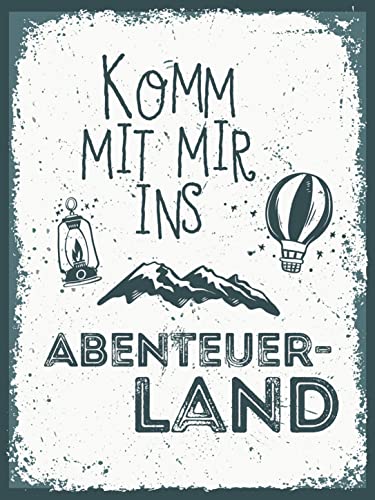 Blechschild 30x40 Komm mit mir ins Abenteuerland Wand Deko Cafe Sammler Geschenk Blechschild 30x40 Komm mit mir ins Abenteuerland Wand Deko Cafe Sammler Geschenk von DekoDrom