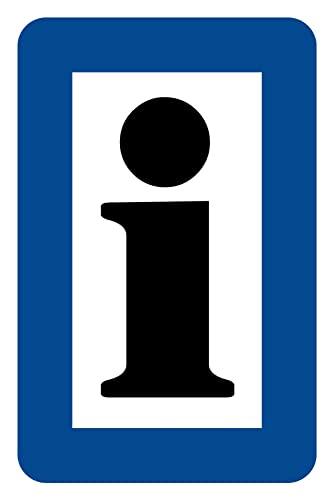 DekoDrom® Blechschild 20x30 cm Information Auskunft Info Punkt Tafel Tourist Gäste Rezeption Wand Deko Bar Kneipe Cafe Sammler Geschenk von DekoDrom