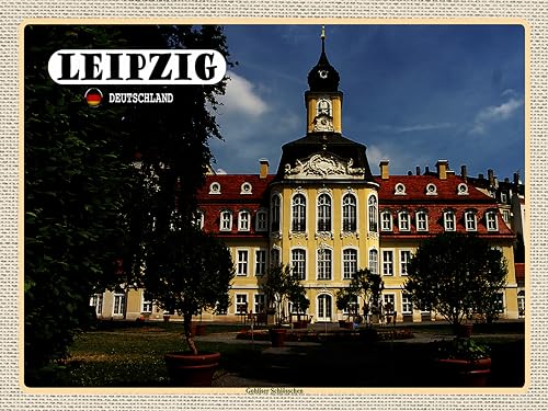 Holzschild 30x40 cm Leipzig Gohliser Schlösschen Wand Deko Cafe Sammler Geschenk von DekoDrom