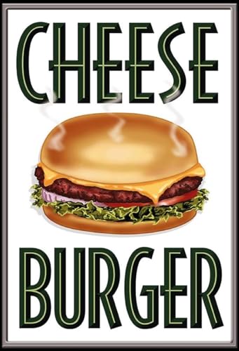 Retro Blechschild 20x30 cm Cheese Burger Fast Food Werbe Schild Imbiss Restaurant Retro Blechschild 20x30 cm Cheese Burger Fast Food Werbe Schild Imbiss Restaurant von DekoDrom