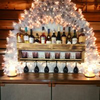 Weinregal, Whiskey Aus Neue Paletten, Palettenmöbel Vintage Wandregal Holz Bar Rustikal Geflammt | Text Nach Wunsch | Max. 17 Zeichen Lang Weinregal, Whiskey Aus Neue Paletten, Palettenmöbel Vintage Wandregal Holz Bar Rustikal Geflammt | Text Nach Wunsch | Max. 17 Zeichen Lang von DekoEllen