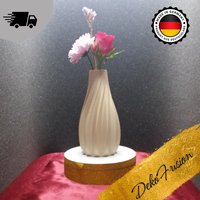 Blumenvase Un Modern Gedrehtem Look | 3D Druck Vase Aus Pla Design Skandi Deko Minimalistisch- Wasserdicht - -Dekofusion von DekoFusionDE