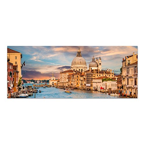 DekoGlas Glasbild 'Canal Grande' Acrylglas Bild Küche, Wandbild Flur Bilder Wohnzimmer Wanddeko, einteilig 125x50 cm von DekoGlas