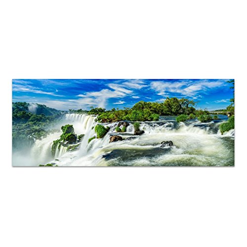 DekoGlas Glasbild 'Iguazu Wasserfall' Acrylglas Bild Küche, Wandbild Flur Bilder Wohnzimmer Wanddeko, einteilig 125x50 cm von DekoGlas