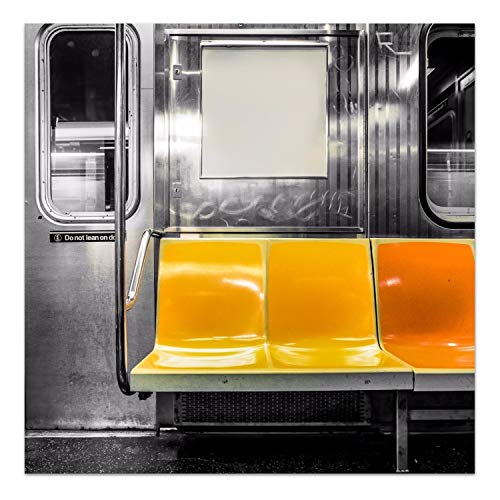 DekoGlas Glasbild 'New York Subway' Acrylglas Bild Küche, Wandbild Flur Bilder Wohnzimmer Wanddeko, einteilig 30x30 cm von DekoGlas