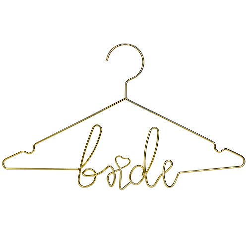1 Stück Kleiderbügel Bride aus Metal in Gold 45x27cm Hochzeitszubehör 1 Stück Kleiderbügel Bride aus Metal in Gold 45x27cm Hochzeitszubehör von DekoHaus