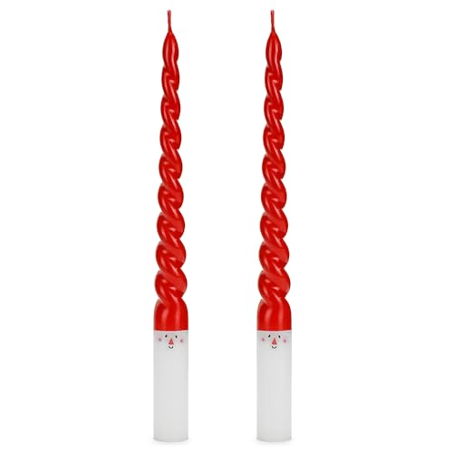 2 Stück Spitzkerzen Weihnachtsmann 25cm 2 Stück Spitzkerzen Weihnachtsmann 25cm von DekoHaus