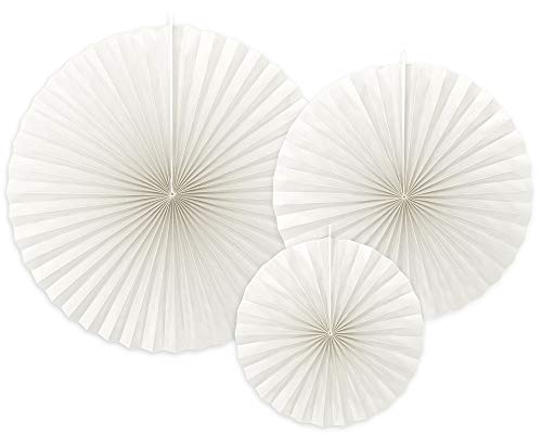 Dekorative Rosetten, 3 Stück, Gebrochenes Weiß, 23-40 cm, Papierrosetten RPK9-008Z Dekorative Rosetten, 3 Stück, Gebrochenes Weiß, 23-40 cm, Papierrosetten RPK9-008Z von DekoHaus