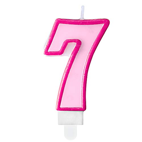 Geburtstagskerze Zahl 7 in Rosa 7cm Kuchenkerzen Geburtstagskerze Zahl 7 in Rosa 7cm Kuchenkerzen von DekoHaus