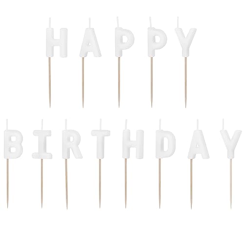 Geburtstagskerzen Happy Birthday in Weiß 2,5cm Geburtstagskerzen Happy Birthday in Weiß 2,5cm von DekoHaus
