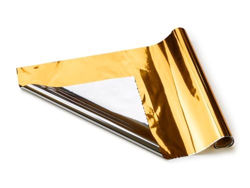 Zweiseitige Metallic-Folie für Dekorationen - Gold und Silber, Breite ca. 50 cm, Länge ca. 25 m Zweiseitige Metallic-Folie für Dekorationen - Gold und Silber, Breite ca. 50 cm, Länge ca. 25 m von DekoHaus