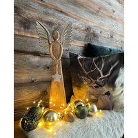 Engel Aus Holz Deko Weihnachten Advent Landhaus Figur Stern Weihnachtsdeko von DekoHirsch