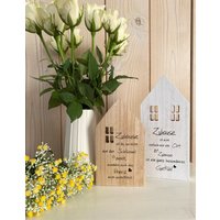 Häuschen Mit Spruch Deko Wohnen Zuhause Haus Familie Glück Shabby von DekoHirsch