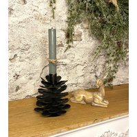 Kerzenständer Tannenzapfen Kerzenhalter Weihnachten Advent Deko von DekoHirsch