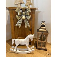 Schaukelpferd Vintage Weihnachtsdeko Shabby Landhaus Advent von DekoHirsch