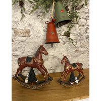 Schaukelpferd Weihnachtsdeko Vintage Weihnachten Advent Nostalgie von DekoHirsch