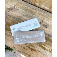 Schild Blechschild Willkommen Lieblingsplatz Deko Geschenk von DekoHirsch