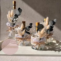 Flowerbottle Mit Trockenblumen | Hochzeitsdekoration Boho Trockenblumendeko Deko Wohnzimmer Tischdeko Flowerbottle Mit Trockenblumen | Hochzeitsdekoration Boho Trockenblumendeko Deko Wohnzimmer Tischdeko von DekoKennerin