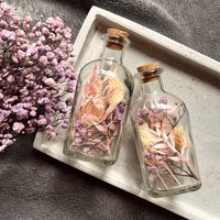 Flowerbottle Mit Trockenblumen - Schleierkraut Tischdeko Hochzeit Blumen Im Glas Balkon Ideen Vase Getrockneten von DekoKennerin