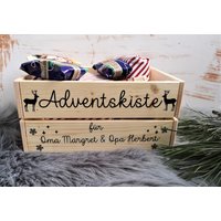 Personalisierte Adventskiste Für Den Adventskalender Oder Weihnachtsgeschenk Oma Und Opa Namen Individuell Adventsbox Geschenk Eltern Advent von DekoKompass
