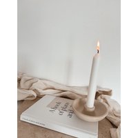 Kerzenhalter | Kerzenständer Für Stabkerzen Keramikschale Kerzenschale| Kerzenleuchter Gemütlich Geschenkidee von DekoLoveDesign