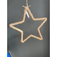 Jute Loop Stern 35cm Für Trockenblumen Mit Led Beleuchtung Advent Getrocknete Blumen Diy Geschenk Kranz Reifen von DekoManufakturDE