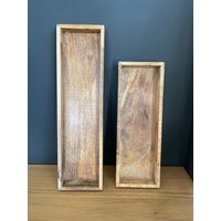 Tablett Holz Dekoration Teller Mangoholz Natur Tablett Holz Dekoration Teller Mangoholz Natur von DekoManufakturDE