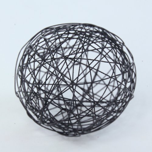 Drahtkugeln Dekodraht Bälle Drahtbälle Kugeln, filigran Ø 50 mm, 8 Stk. (schwarz) von DekoMich