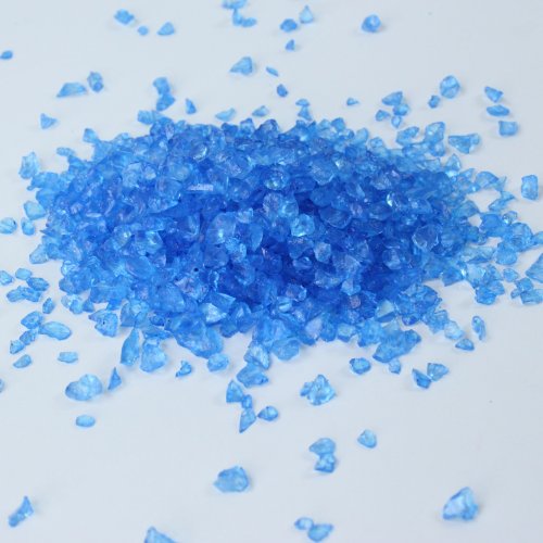Glasnuggets Nuggets Glas Dekosand Dekosteine Streudeko, 2 - 4 mm Korngröße, 1kg im Beutel (blau) von DekoMich