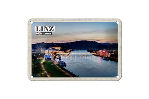 Blechschild 18 x 12 cm Linz Österreich Motiv: Stadt an der Donau - DekoNo7 Blechschild 18 x 12 cm Linz Österreich Motiv: Stadt an der Donau - DekoNo7 von DekoNo7