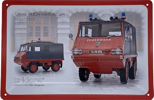 Blechschild 30 x 20 cm Steyr Puch Haflinger Feuerwehr Modell - DekoNo7 Blechschild 30 x 20 cm Steyr Puch Haflinger Feuerwehr Modell - DekoNo7 von DekoNo7