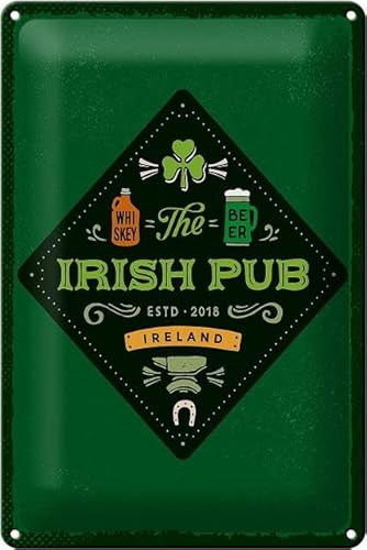 Blechschild 30 x 20 cm The Irish Pub Whiskey & Beer Ireland - DekoNo7 von DekoNo7