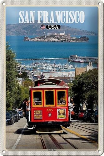 Blechschild 30 x 20 cm USA San Francisco Cable Car - DekoNo7 von DekoNo7
