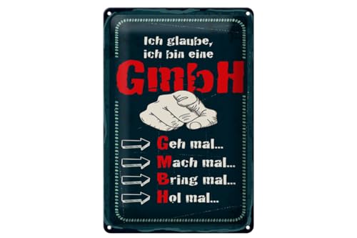 Blechschild 40 x 30 cm Ich glaube ich bin eine GmbH Deko Schild - DekoNo7 von DekoNo7