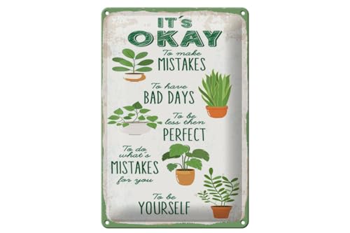 Blechschild 40 x 30 cm It is ok to make mistakes Deko Schild - DekoNo7 Blechschild 40 x 30 cm It is ok to make mistakes Deko Schild - DekoNo7 von DekoNo7