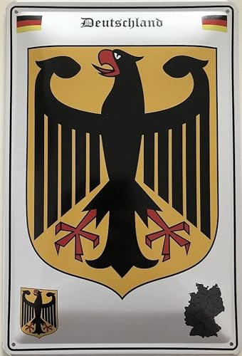 Blechschild 40 x 30 cm Wappen Deutschland Adler - DekoNo7 von DekoNo7